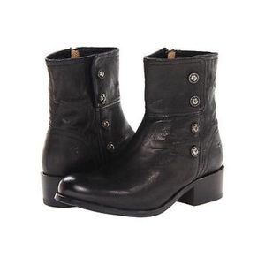 Frye black ankle low boot